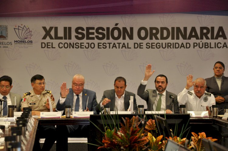 Encabeza Blanco Sesión ordinaria del  Consejo Estatal de Seguridad Pública