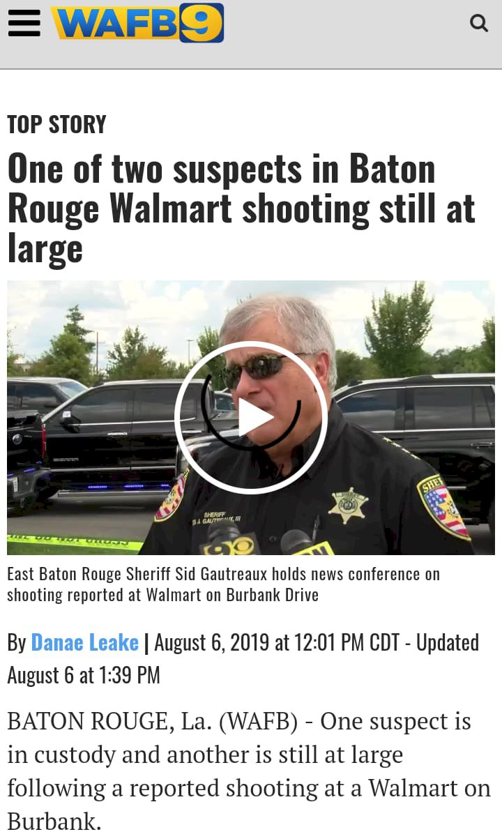 Última hora: Nuevo tiroteo en un Walmart en Estados Unidos