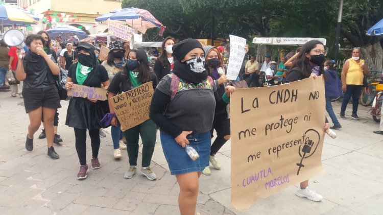 Feministas de Cuautla se manifestaron