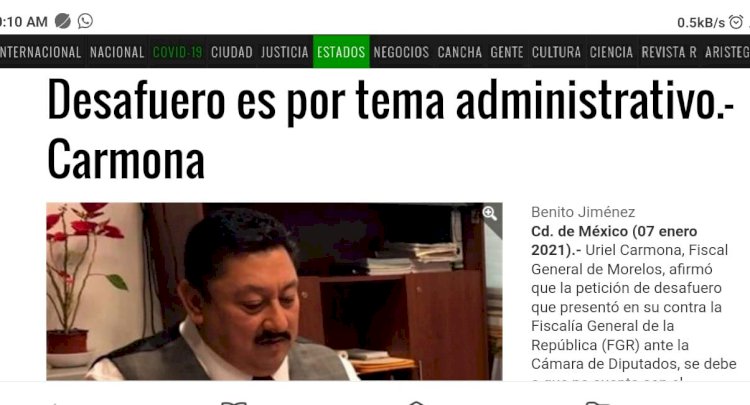 Descarta fiscal que acusaciones en contra puedan llevar a desafuero
