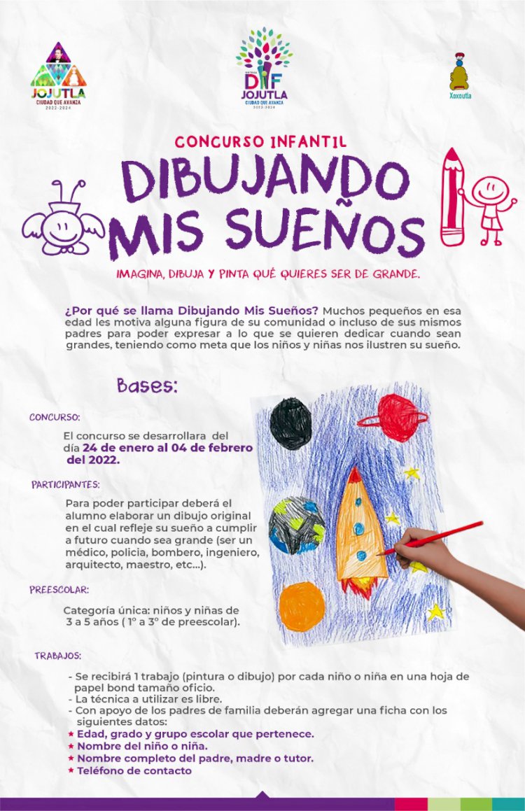 El DIF Jojutla convoca a concurso  de dibujo para niños de preescolar