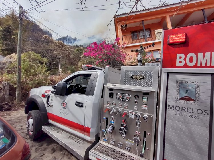 Vientos dan vida a incendio en Tepoztlán; gran retroceso en el combate