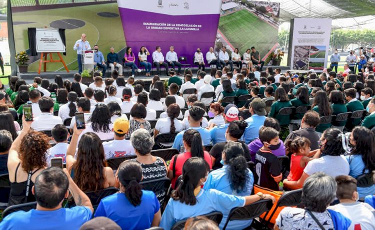 Inauguró C. Blanco la remodelación de la unidad deportiva ¨La Lagunilla¨