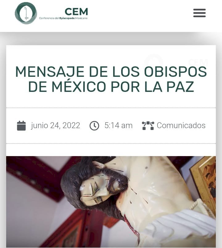 Obispo Castro y homólogos lanzan a AMLO duro mensaje